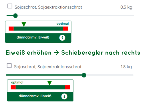 PSSM Eiweißgehalt erhöhen